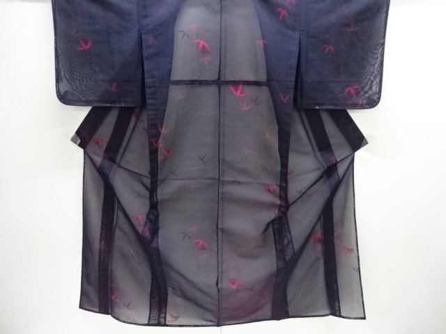 JAPANESE KIMONO / ANTIQUE TAISHO-ROMAN KIMONO FOR SUMMER - BAMBOO GRAS